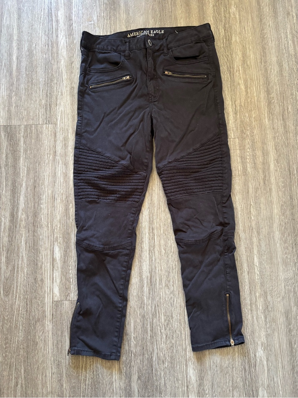 American Eagle Outfitters Black Women's Moto Pants